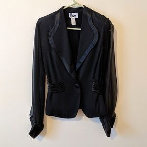R.J. Company Vintage Black Sheer Suit Jacket